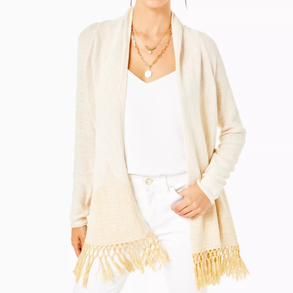 Lily Pulitzer Tatum Fringe Caridgan